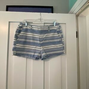 GAP Blue and White Striped Women's Shorts